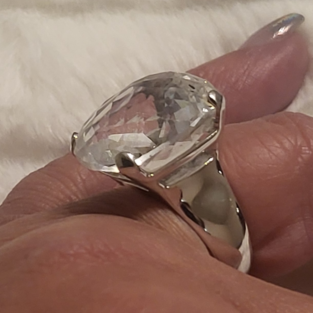 Swarovski Large Crystal Statement Ring - image 5